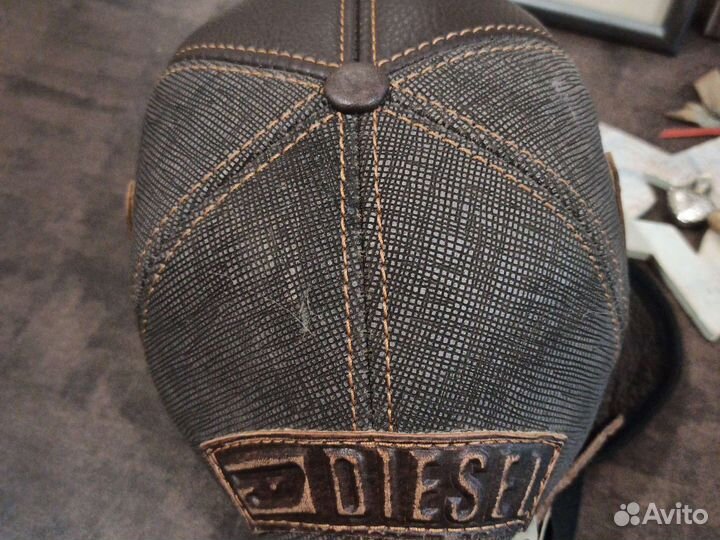 Бейсболка мужская зимняя кожаная