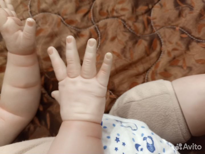 Кукла реборн мальчик с волосами