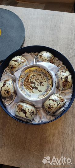 Чайный подарочный набор из костяного фарфора