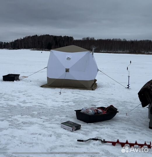 Зимняя палатка Следопыт трехслойная бу