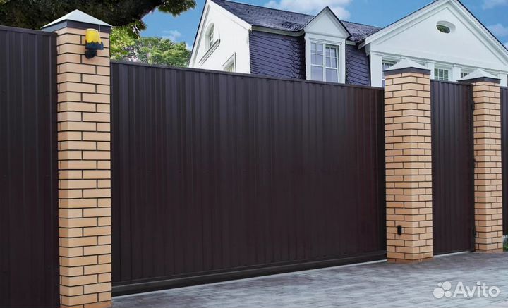 Откатные алюминиевые ворота с заполнен Prestige