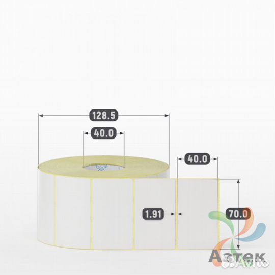 Этикетка 70х40 2000шт IQ code Полуглянец