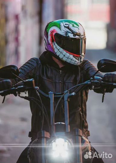 Шлем HJC rpha 11 DC comics joker MC48