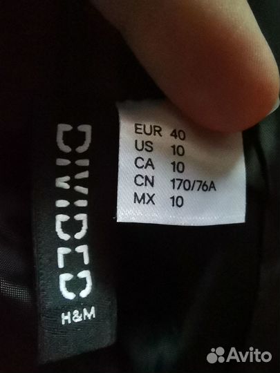 Юбка H&M черная экокожа