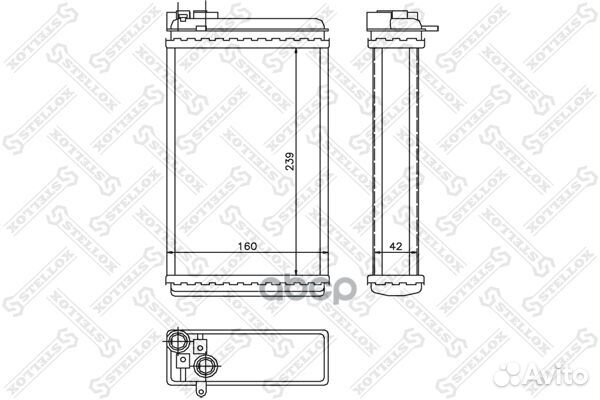 1035046SX радиатор печки Opel Omega 1.83.0/2.3