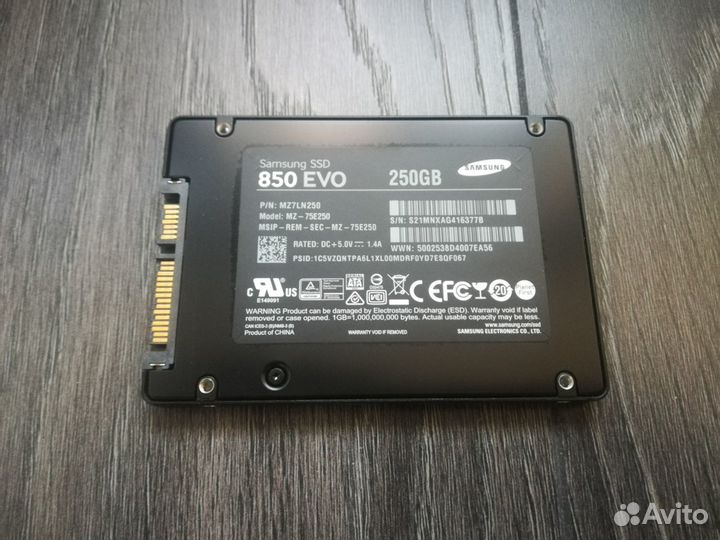 Ssd Samsung 850 Evo 250Gb