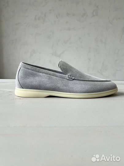 Лоферы Loro Piana сер