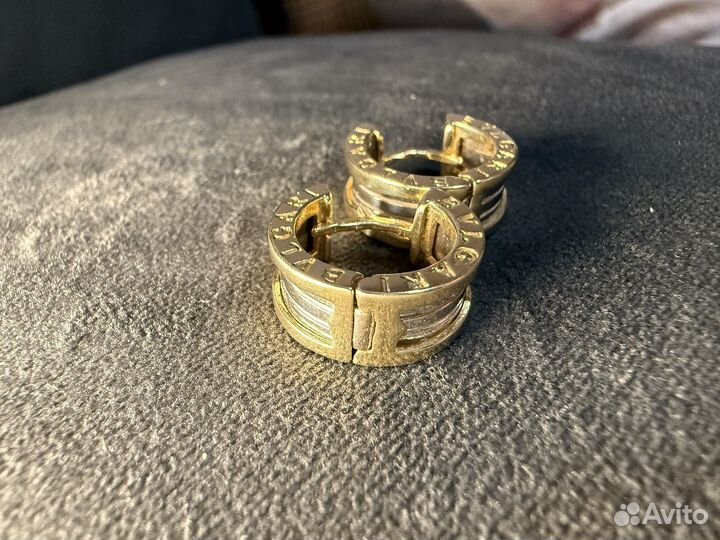 Серьги золотые 585 bvlgari