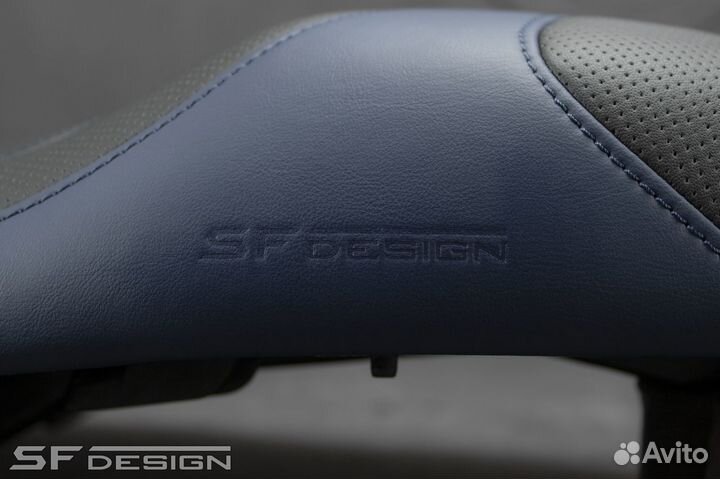 Сиденье для Honda VFR800 Blue Line Black Fog