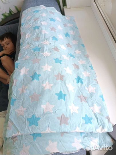 Детское одеяло в кроватку, коляску, шапка