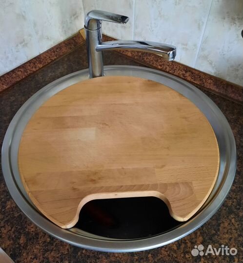 Разделочная доска дерево круглая