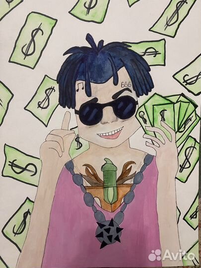 Картина гуашь