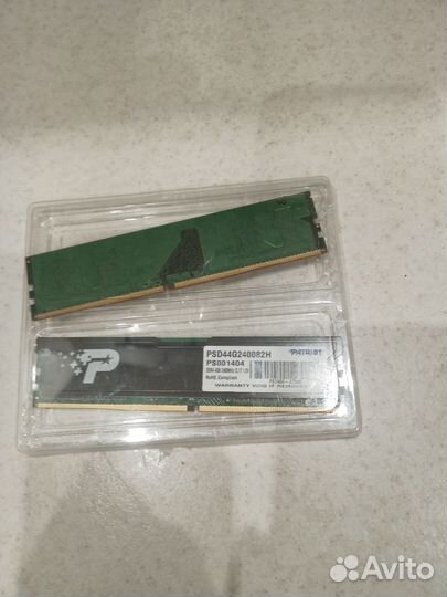 Оперативная память ddr4 2x4gb 2400mHz