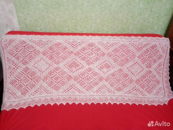 Шарфик-оренбургский пуховый платок