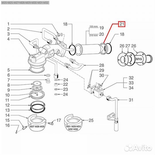 Кольцо теплообменника Cimbali, 457165020