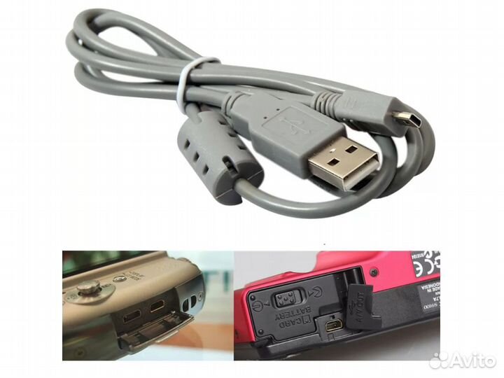 USB Data Кабель 8 и 4pin для Sony,Nikon,Canon и др