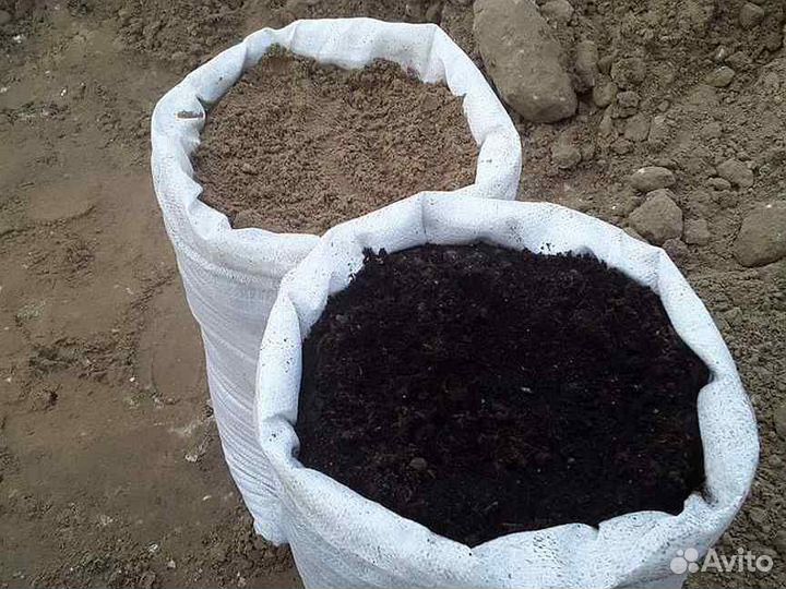 Плодородный грунт Чернозем в мешках