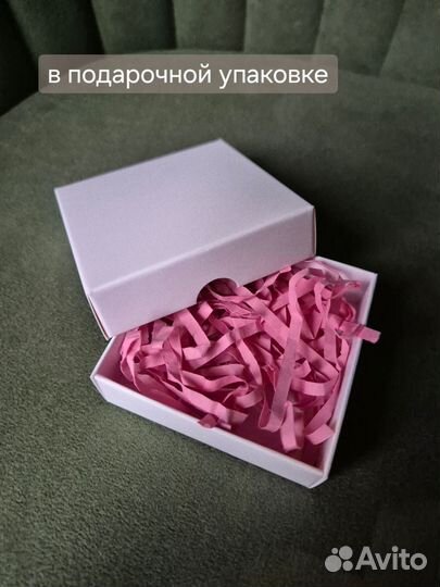 Серьги конго с сердечками из керамики