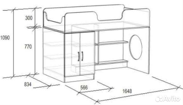Детская кровать чердак домик