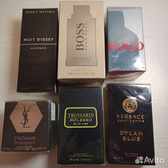 Мужская туалетная вода hugo boss, YSL, azzaro
