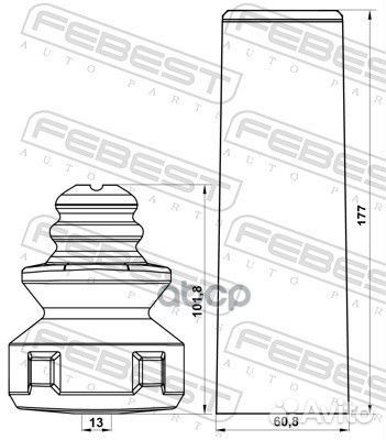 Пыльник заднего амортизатора с отбойником компл