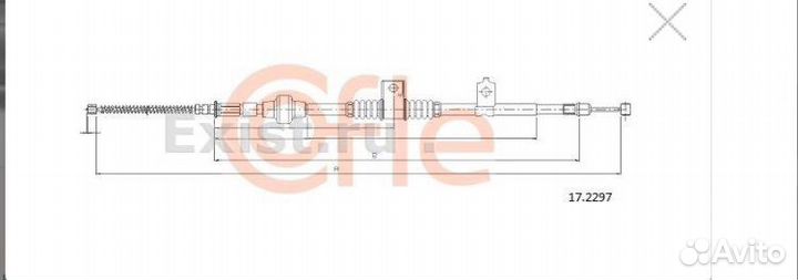 Трос стояночного тормоза Mitsubishi Митсу оригинал