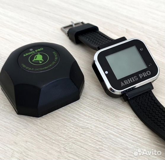 Кнопка вызова официанта модель Бургер с часами