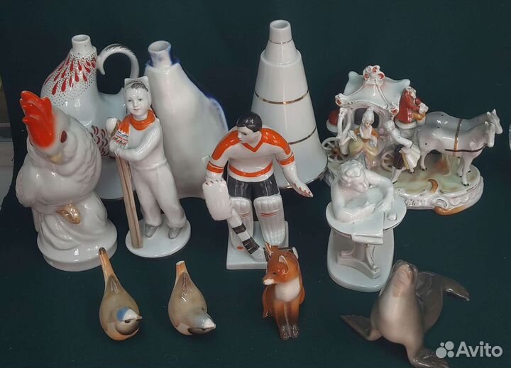 Статуэтки лфз, полонне, гжель, кузнецов