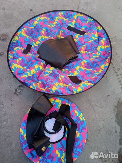 Тюбинг ватрушка 100 см с жёстким дном