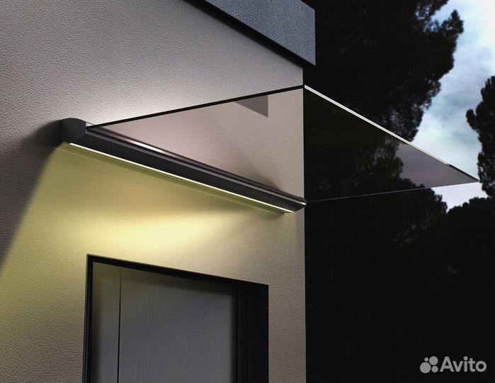 Стеклянные козырьки