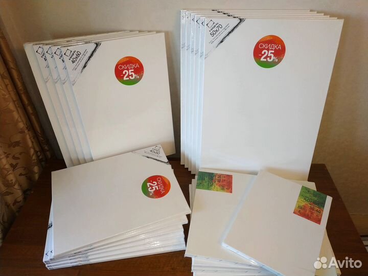 Холсты на подрамнике, новые, 40х50, 40х60, 50х70