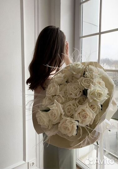 Монобукет из роз сорта Playa Blanka