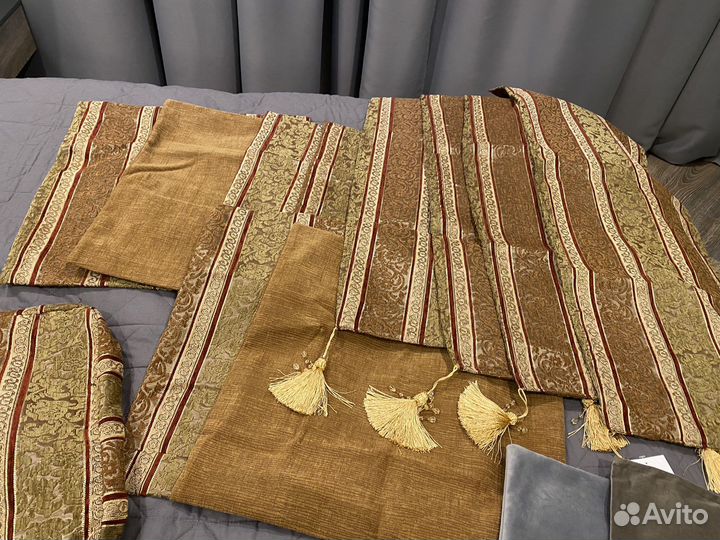 Чехлы на подушки накидка на стул плед из хлопка