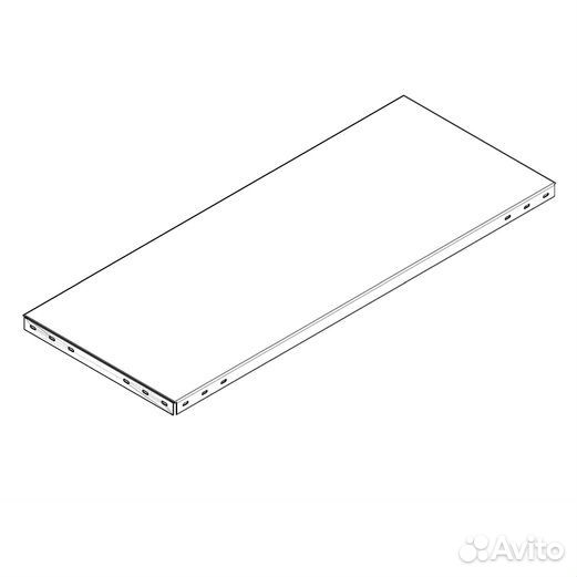 Складская полка 400х700мм, белый