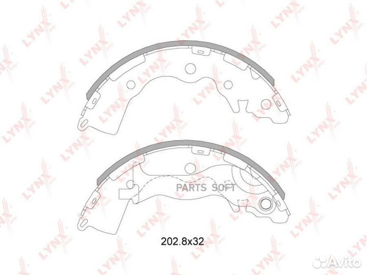 Lynxauto BS4402 Колодки тормозные барабанные зад