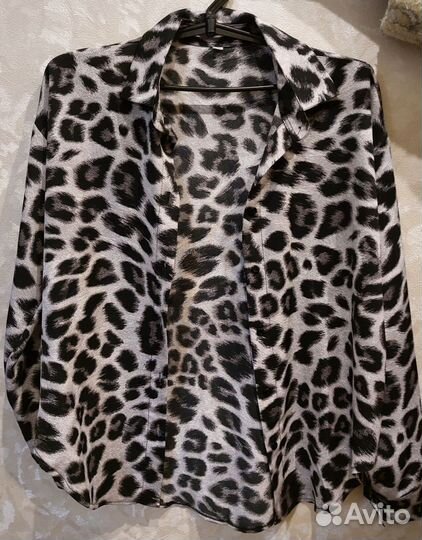 Леопардовая рубашка женская 42-44