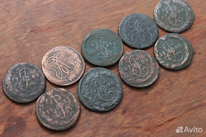 Деньга Елизавета, Екатерина в Твери в ассортименте