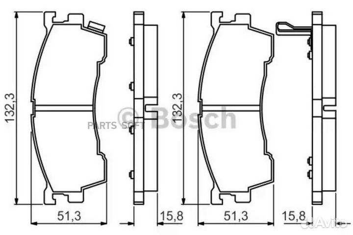 Bosch 0986495265 Колодки торм.пер