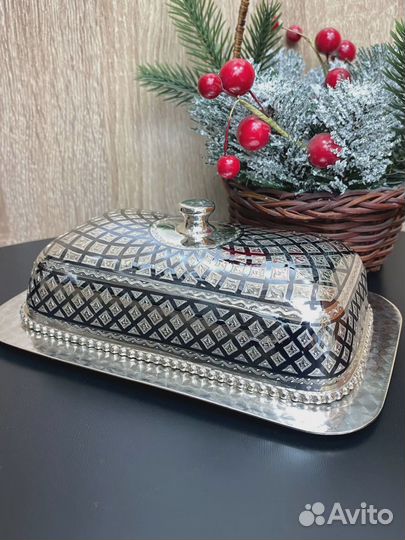 Масленка из серебра