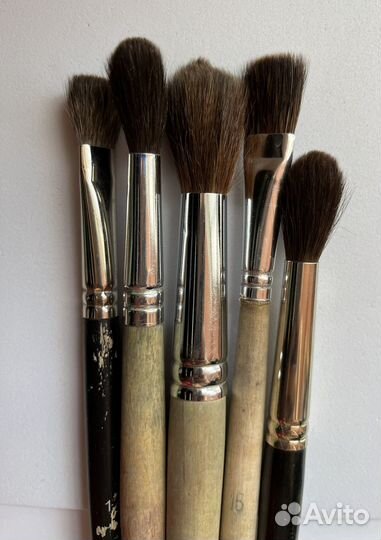 Кисти художественные колонок, белка, щетина