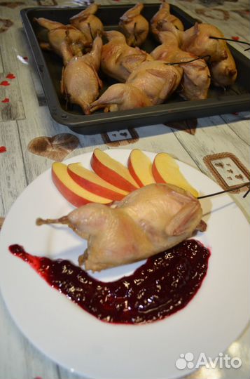 Копчёные перепела, яйца перепелиные, мясо свежее