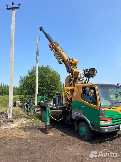 Установка опор лэп