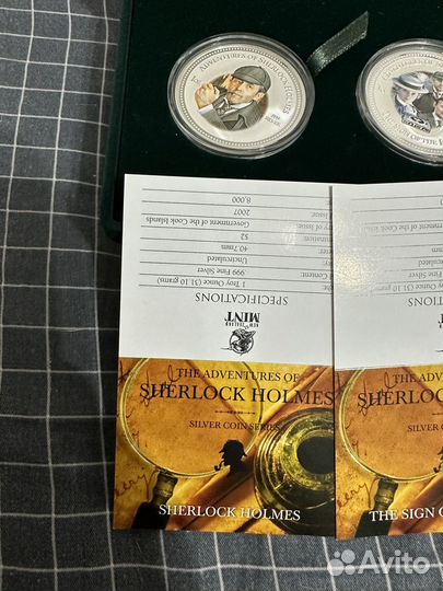 Набор серебряных монет Шерлок Холмс