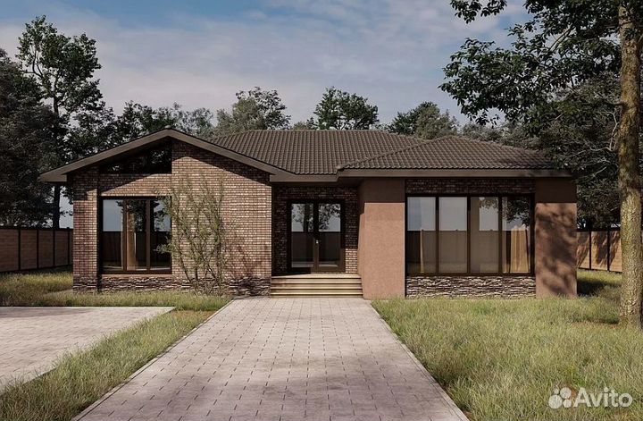 Готовый проект одноэтажного дома 124 кв.м / R-34