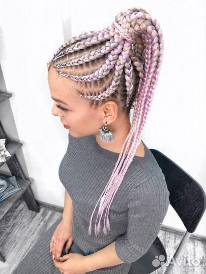 Плетение кос с канекалоном