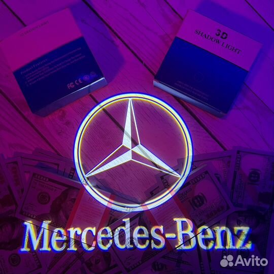 Стекло Проекция в двери mercedes