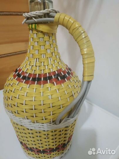 Бутыль стеклянный в оплётке СССР