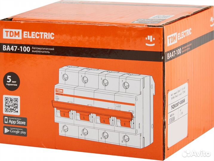 Автоматический выключатель Tdm Electric ва47-100 4