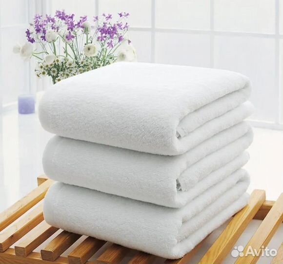 Полотенце махровое белое
