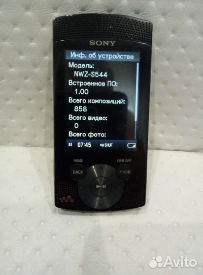 Mp3 плеер sony nwz-s544